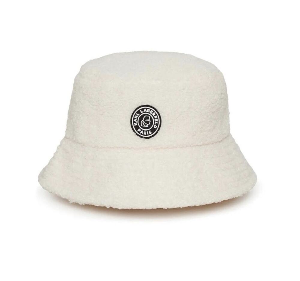 Karl Lagerfeld Sherpa Bucket Hat One Size